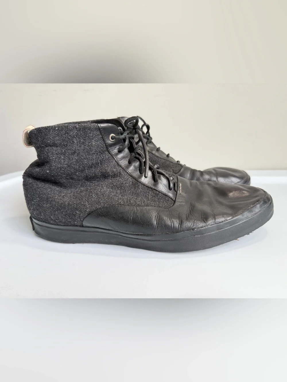 RAG & BONE Black Leather Chukka